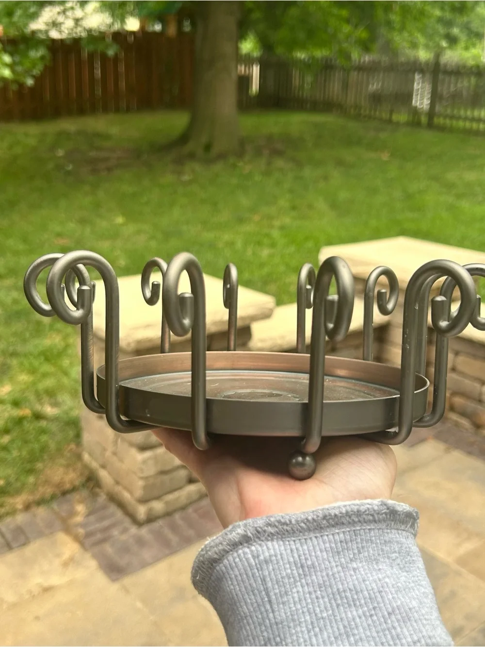 PartyLite Cordova Bronze Metal Footed Candle Holder Retired - Picture 2 of 6